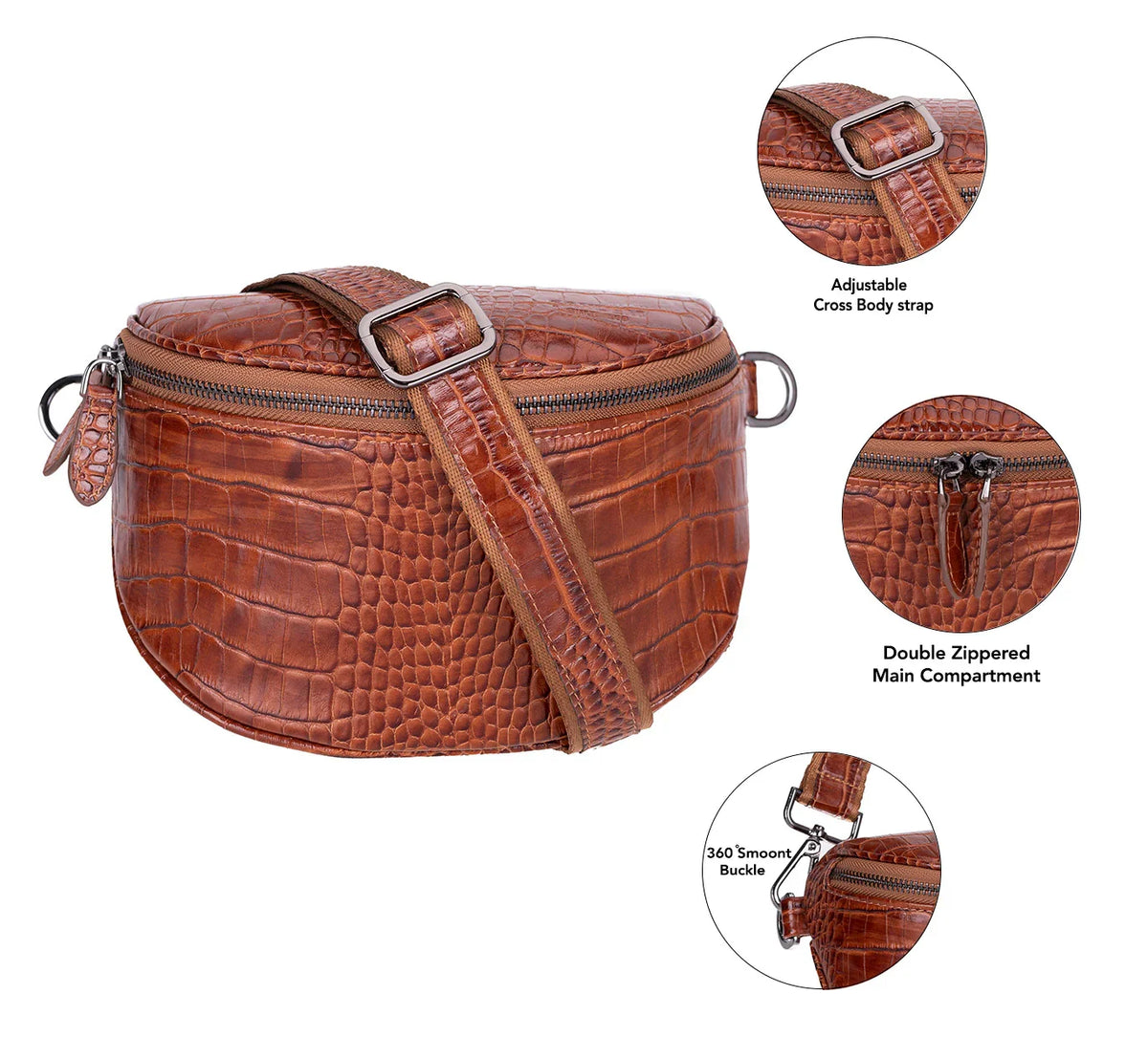 Leather Crossbody Bag – Full-grain leather – view 3