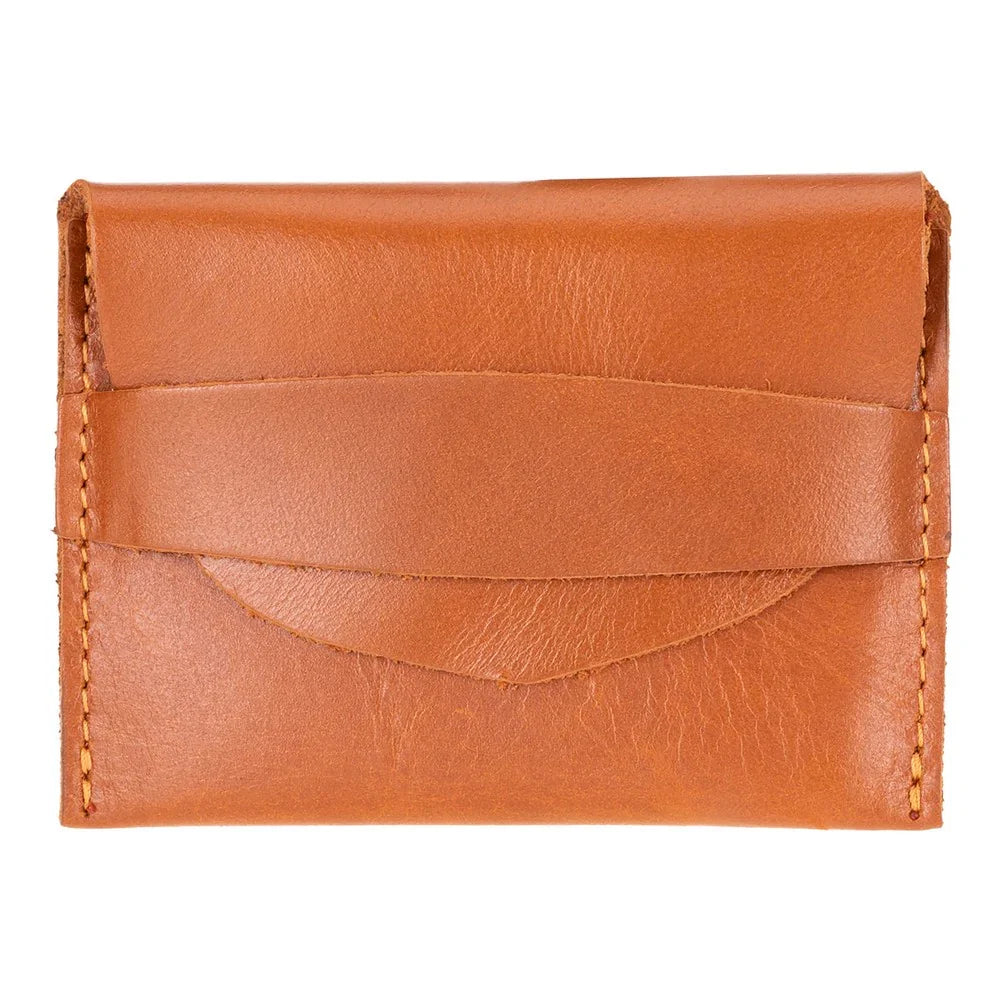 Leather Card Holder in Tan