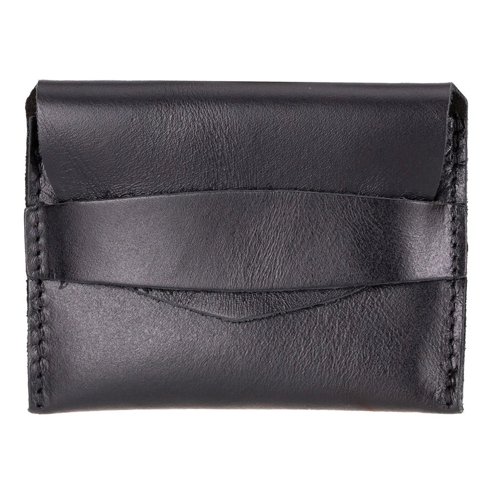 Leather Card Holder in Black