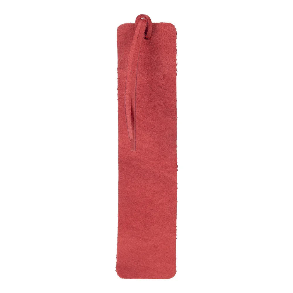 Leather Bookmark in Inferno Red