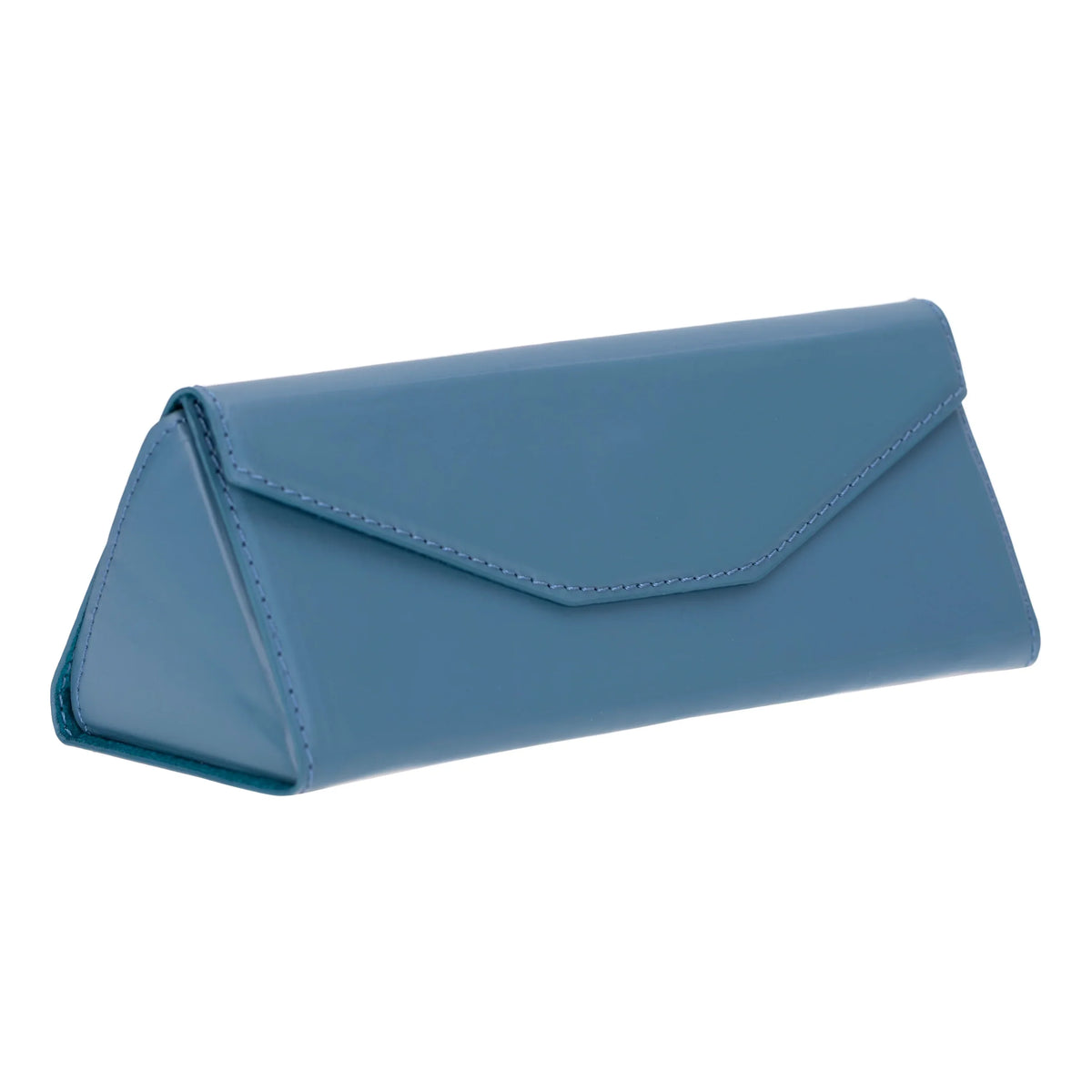 Leather Glasses Case in Light Blue