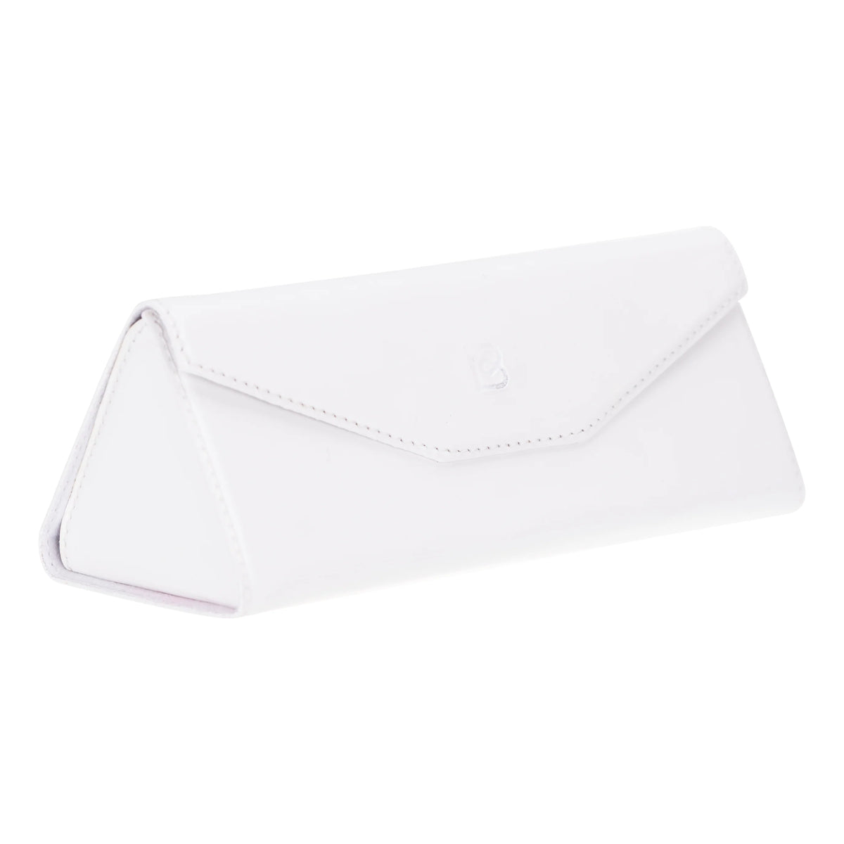 Leather Glasses Case in Sandy White
