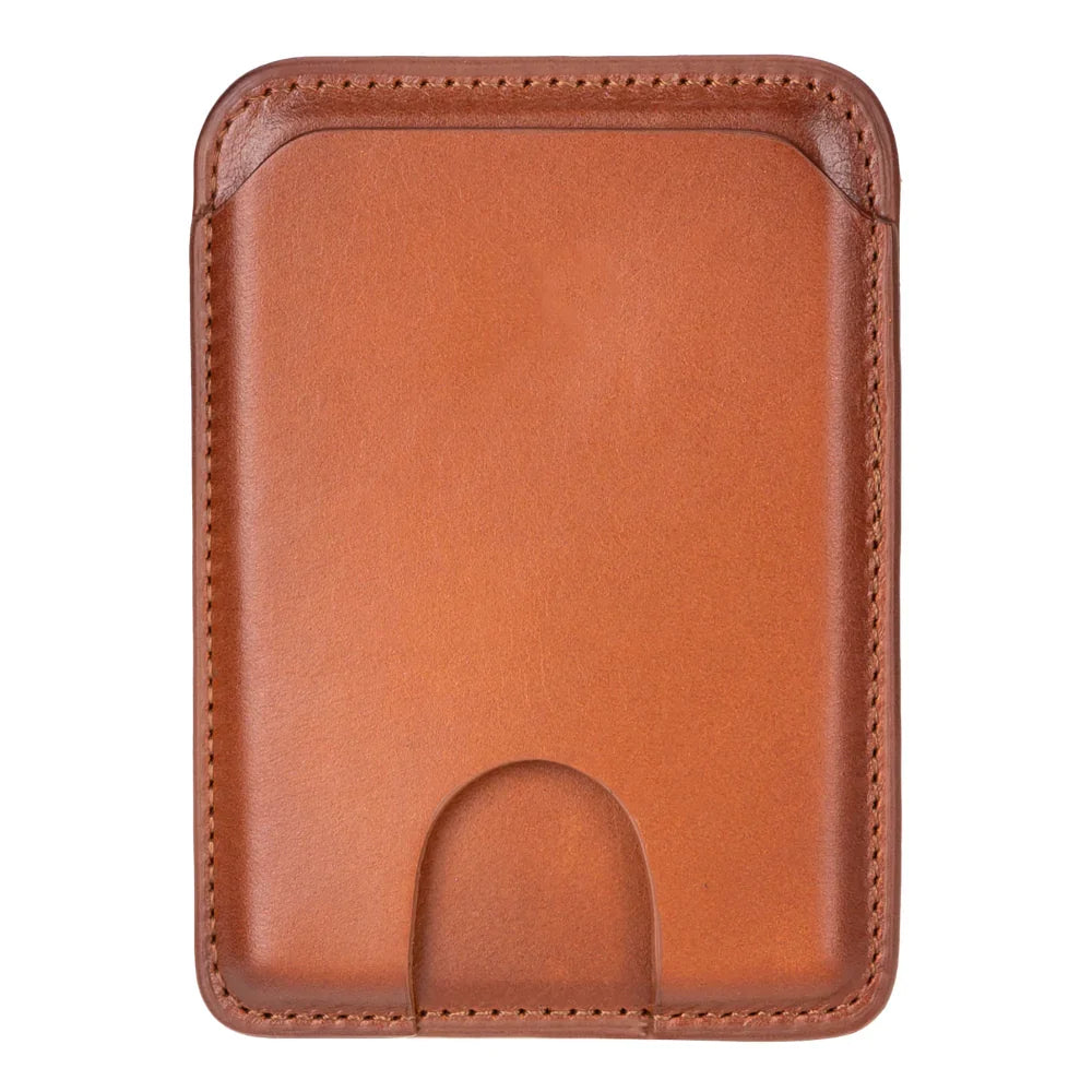Leather Card Holder in Tan