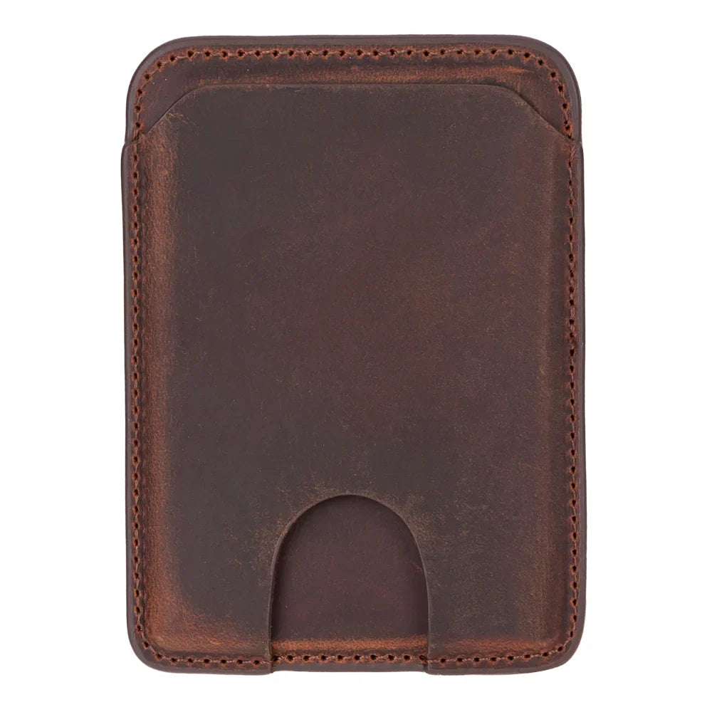 Leather Card Holder in Tan Brown