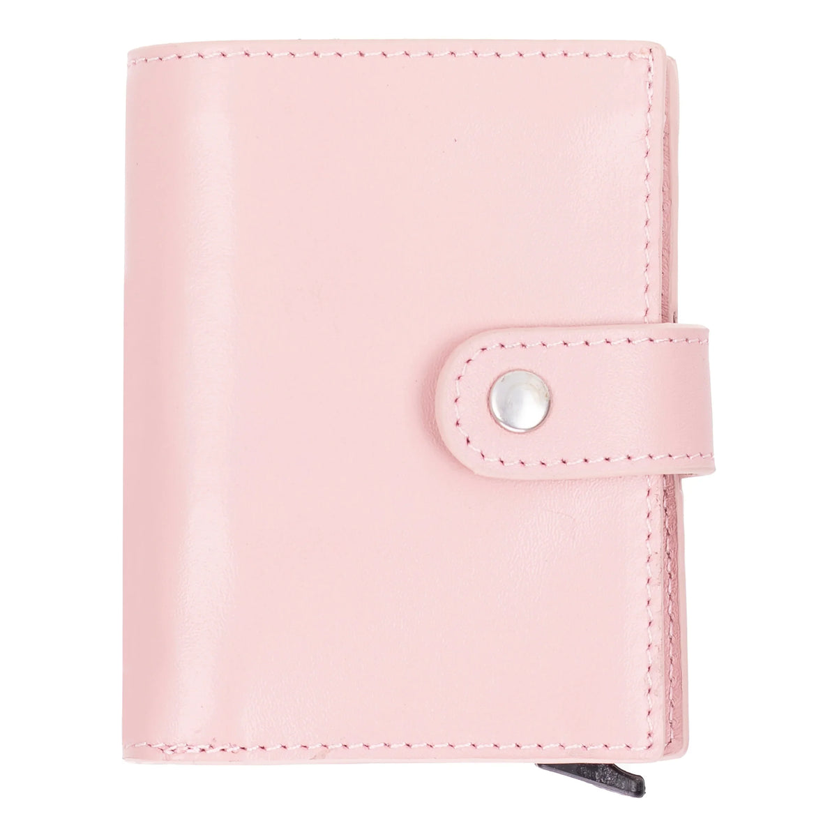 Leather Card Holder in Pink
