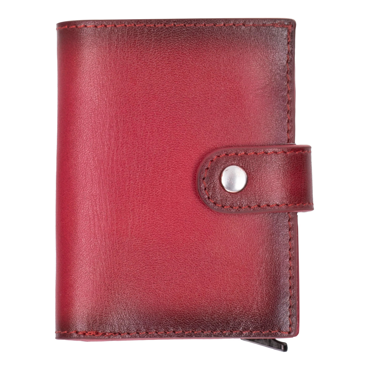 Leather Card Holder in Red