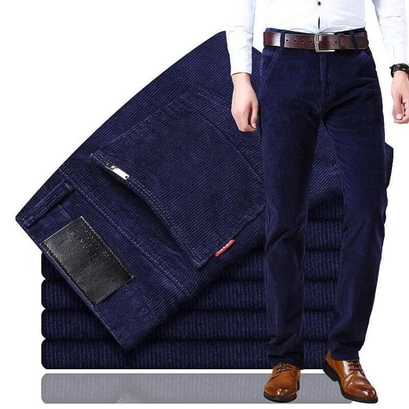 Men's Corduroy Trousers - Waist Sizing - back view | SAINT DOR