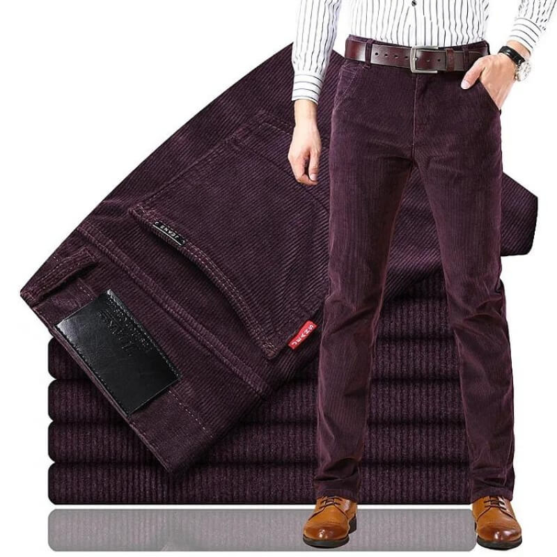 Men's Corduroy Trousers - Waist Sizing - product view | SAINT DOR