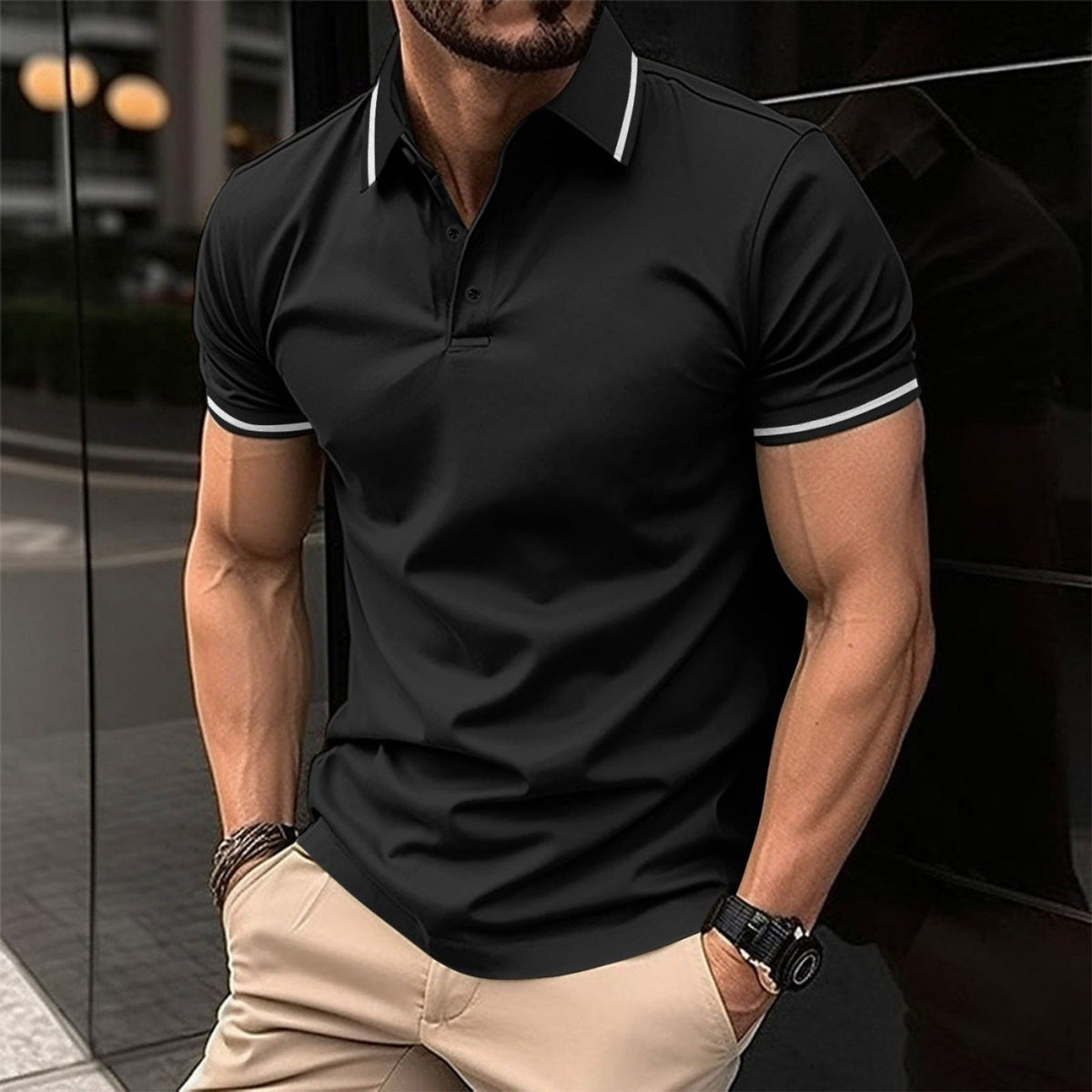 Men's classic polo shirt - SAINT DOR - view 9