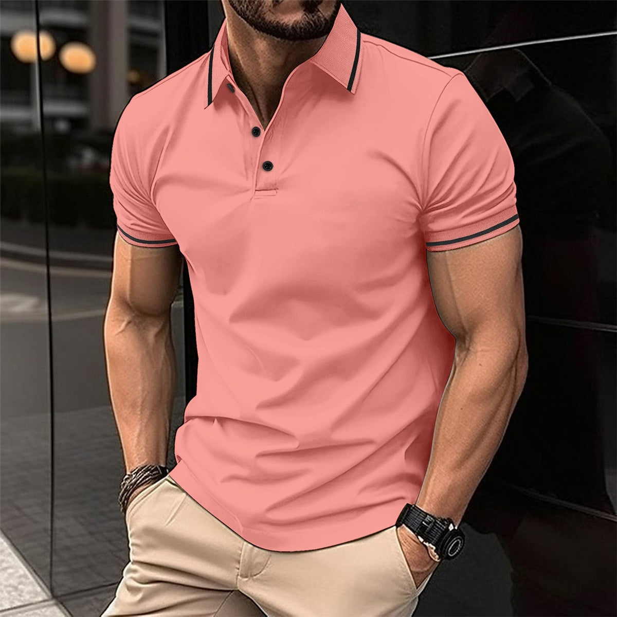 Men's classic polo shirt - SAINT DOR - view 3