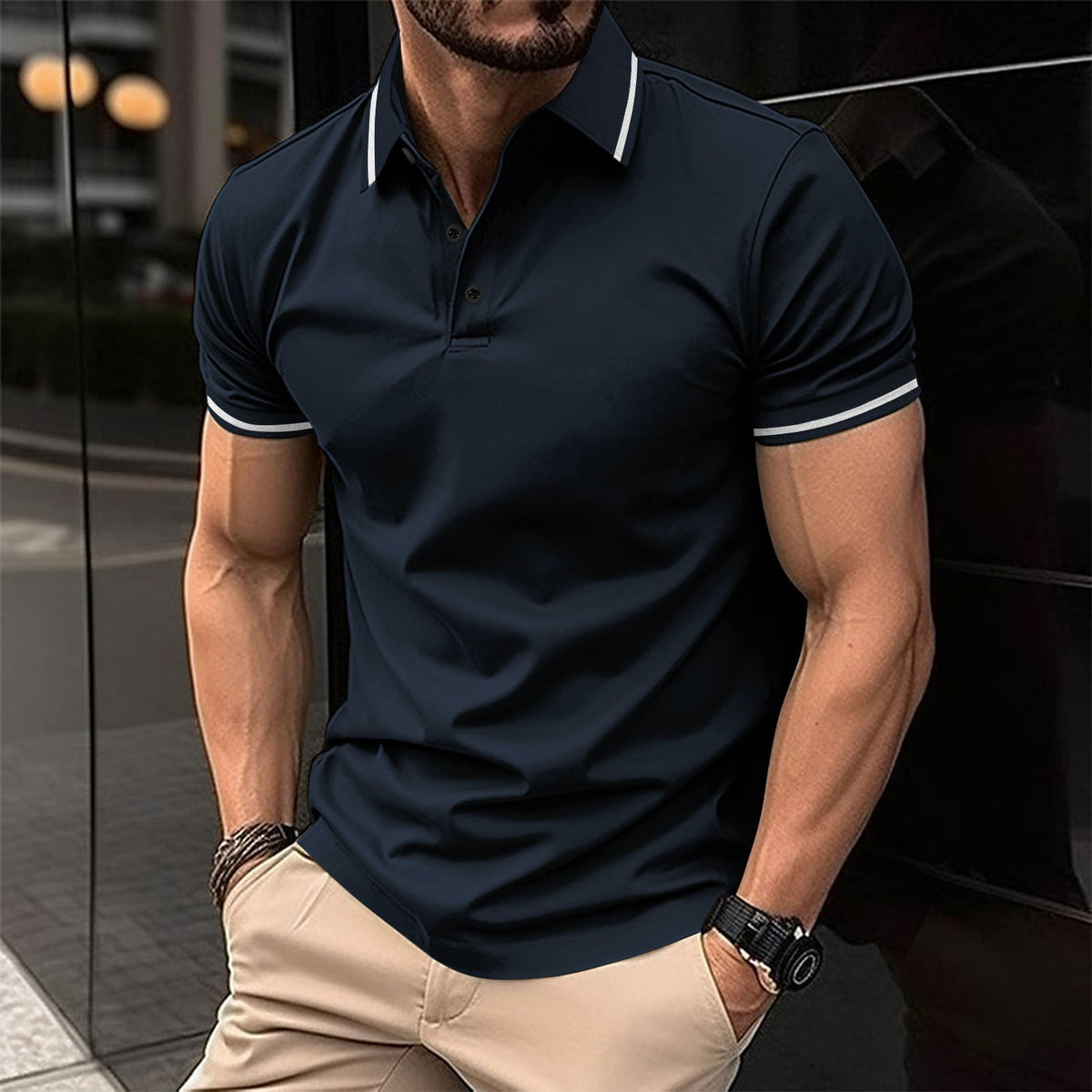 Men's classic polo shirt - SAINT DOR - view 8
