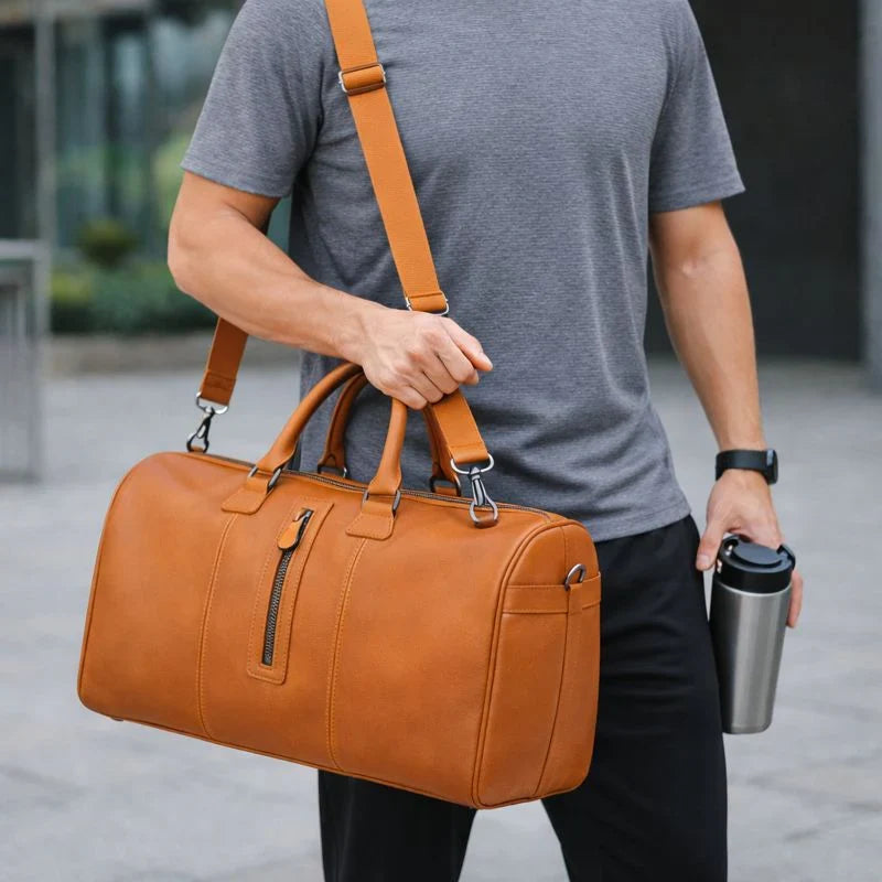 Leather Weekend Bag – Full-grain leather – view 21