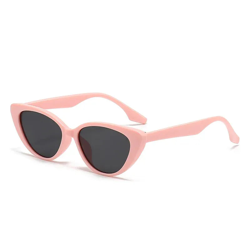 Cat eye sunglasses with a slim retro acetate frame