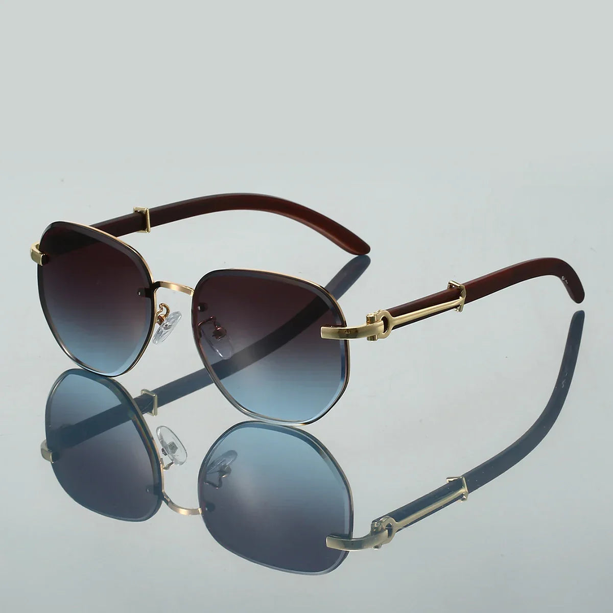 Women's Greer Metal Sunglasses – Elegant UV400 Style – back view