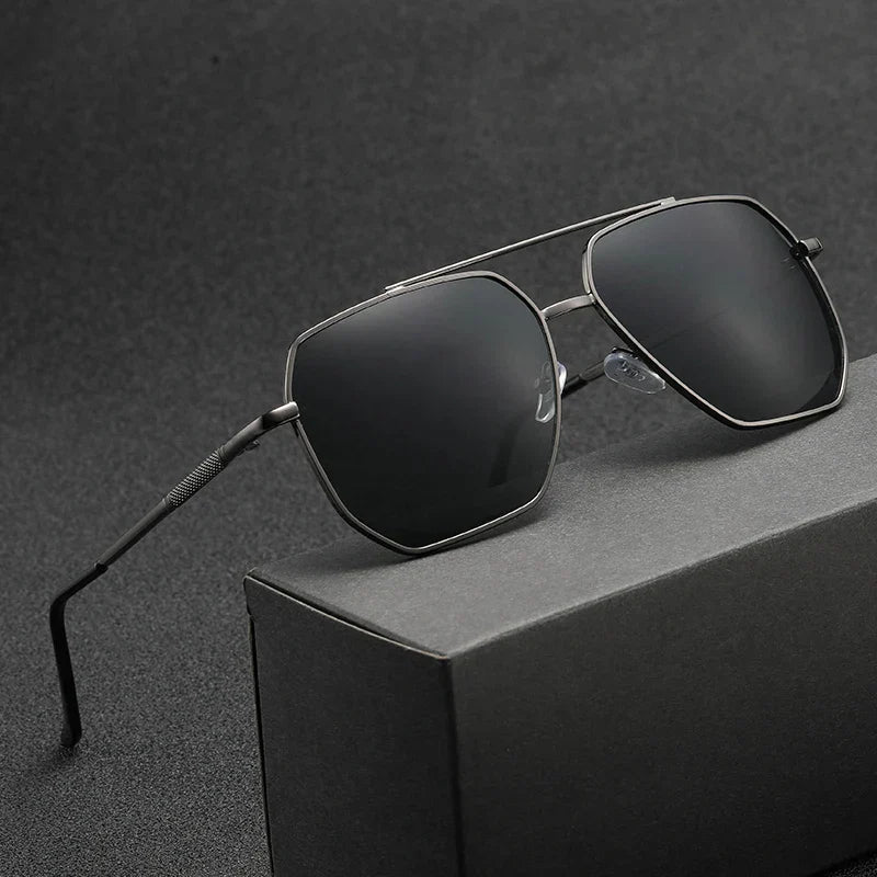 Women's Leighton Aviator Sunglasses – Classic Metal UV400 – back view