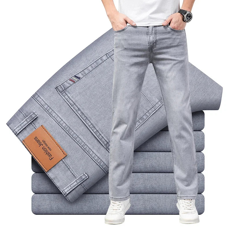 Men's Slim Fit Jeans - Waist Sizing - front view | SAINT DOR
