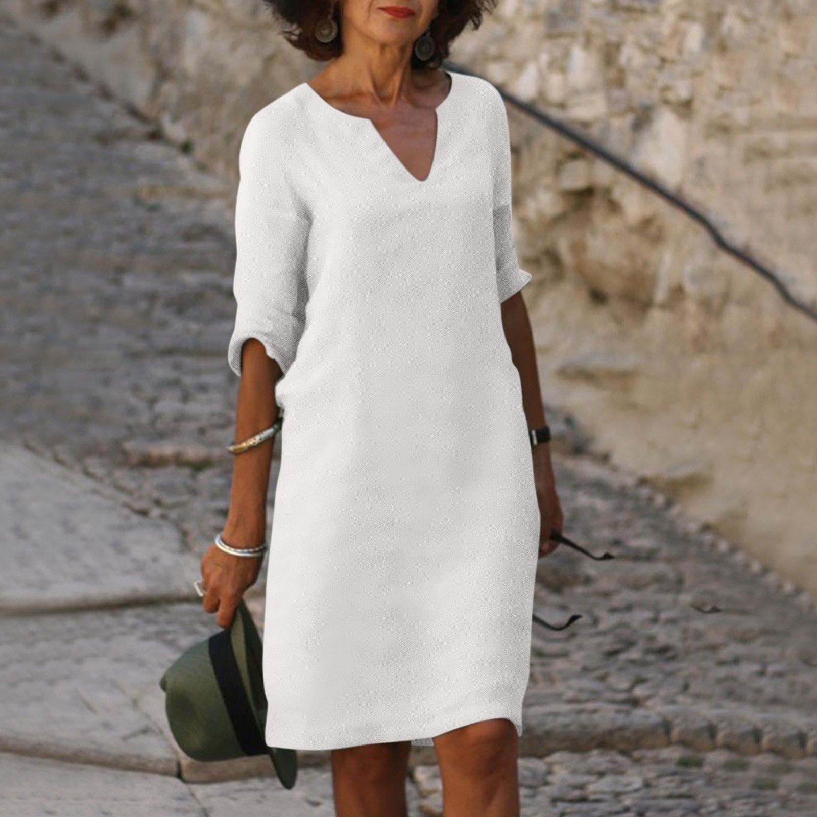 Women's Dress - Stylish Summer Dress in Oranje