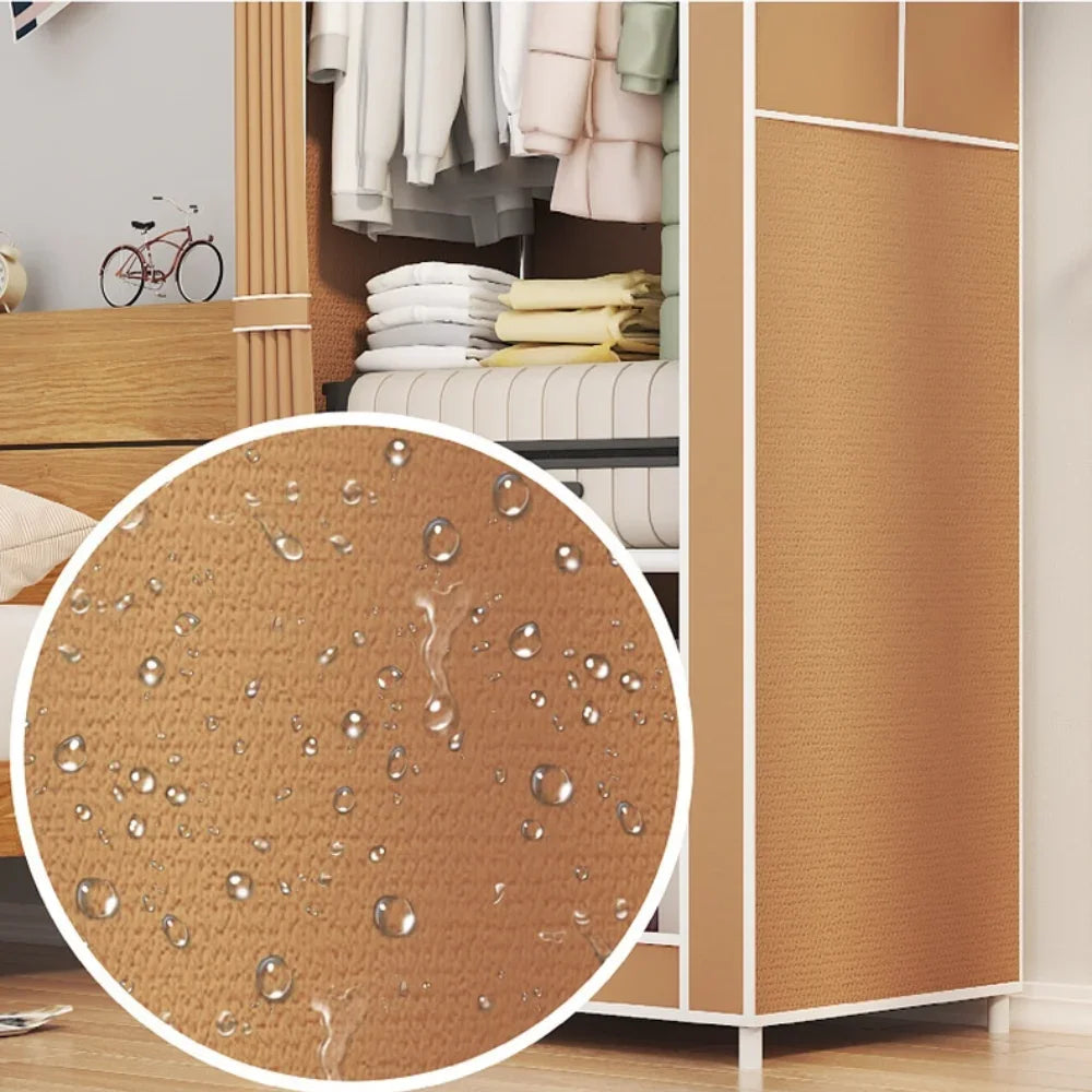 Foldable Wardrobe with Curtain – 56x146cm Dust-Proof – lifestyle shot