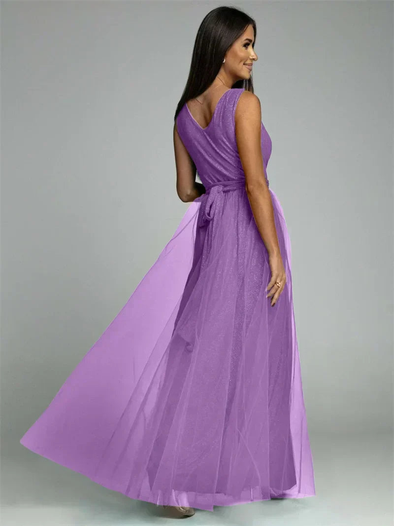 Women's Dress - Elegant V-Neck - view 7
