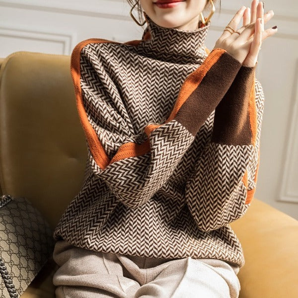 Women's Jumper - Striped Knit Style - view 3