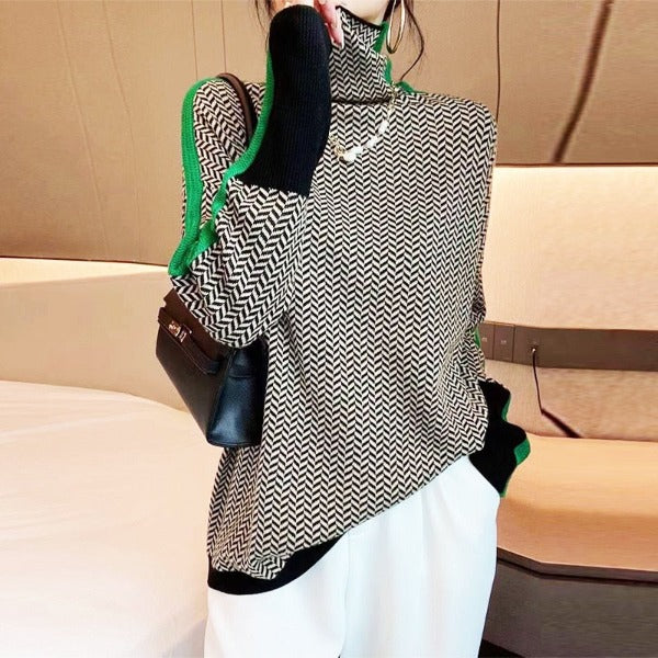 Women's Jumper - Striped Knit Style - view 2