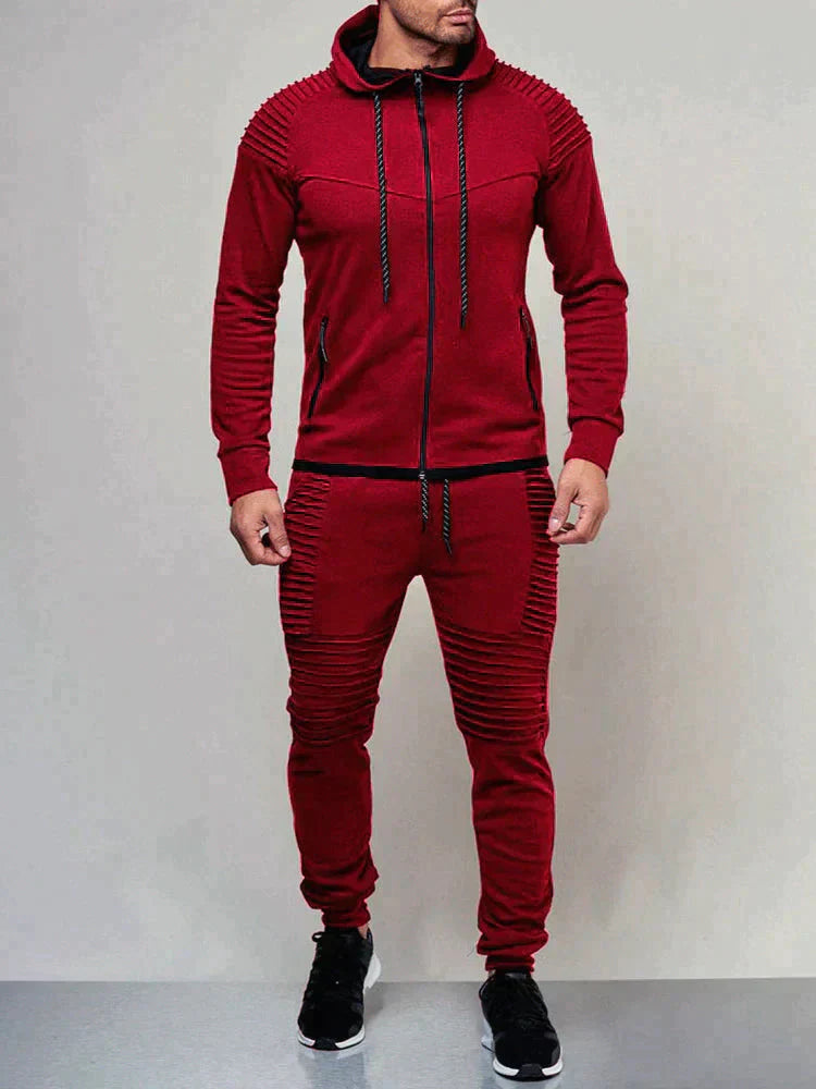 Men's Sports Two-Piece Tracksuit - Fitness & Leisure Co-Ord — front view