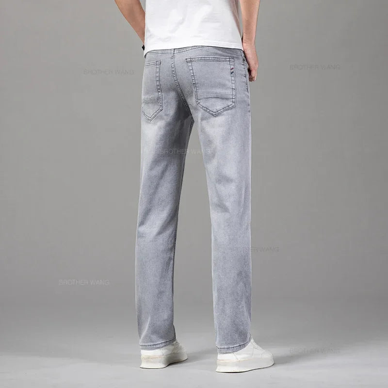 Men's Slim Fit Jeans - Waist Sizing - side view | SAINT DOR