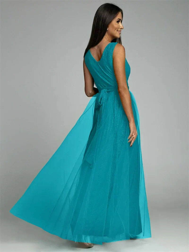 Women's Dress - Elegant V-Neck - view 12