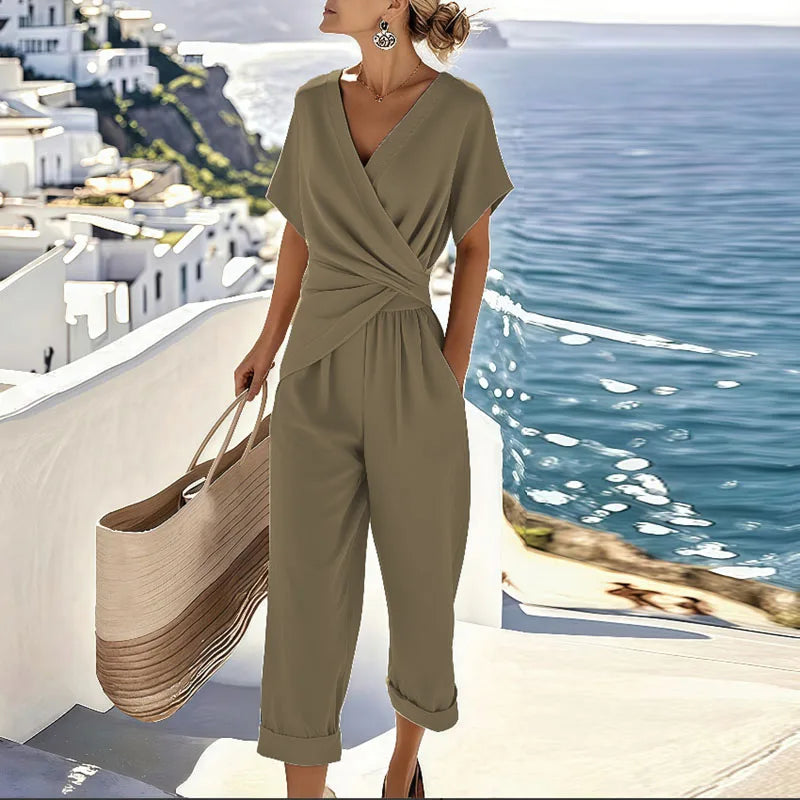 Women's Two-Piece Set - Elegant Two-Piece Set in Blue