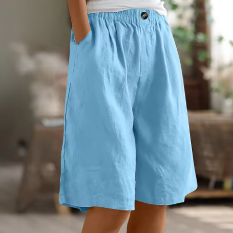 Women's Shorts - Relaxed Summer Fit in Navy Blue