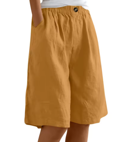 Women's Shorts - Relaxed Summer Fit in Brown