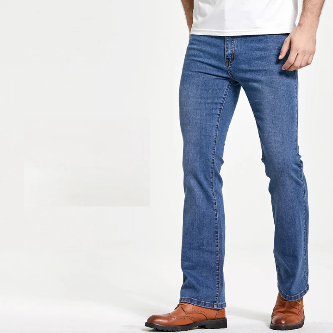 Men's Comfortable Jeans - Extended Sizes - back view | SAINT DOR