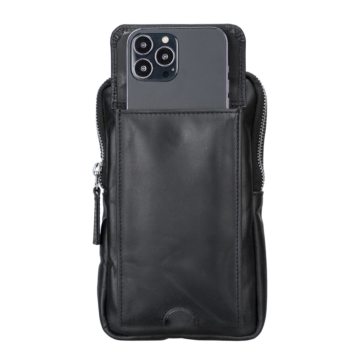 Leather Crossbody Phone Bag – Full-grain leather – view 3