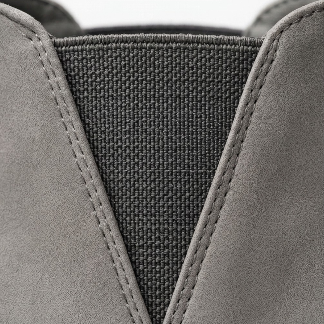 Women's slip-on suede-look ankle boots - detail