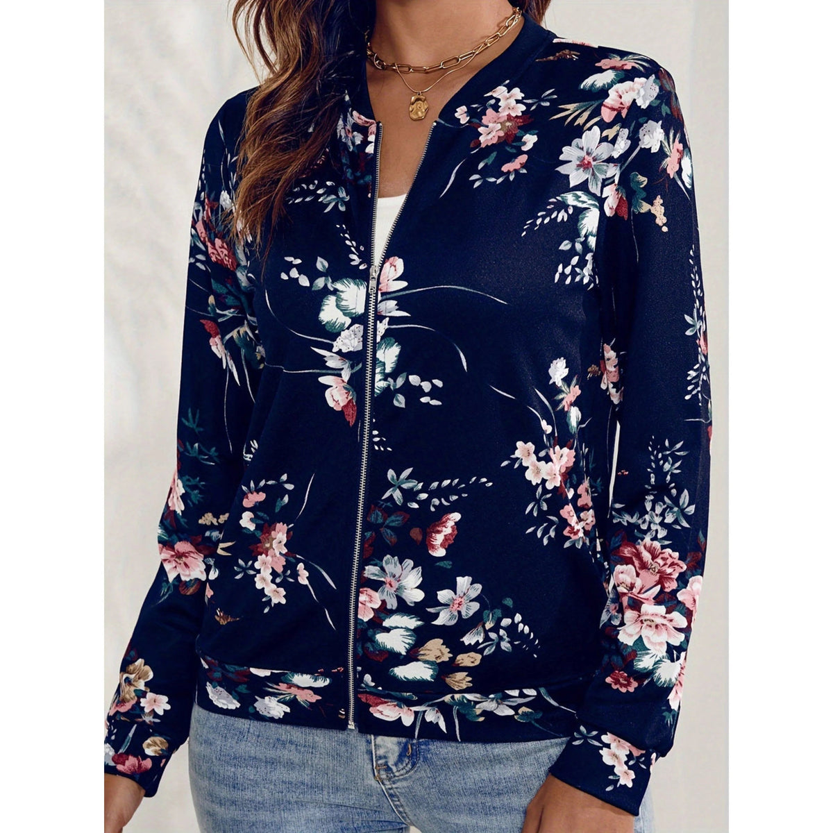 Women's Bomber Jacket - relaxed fit