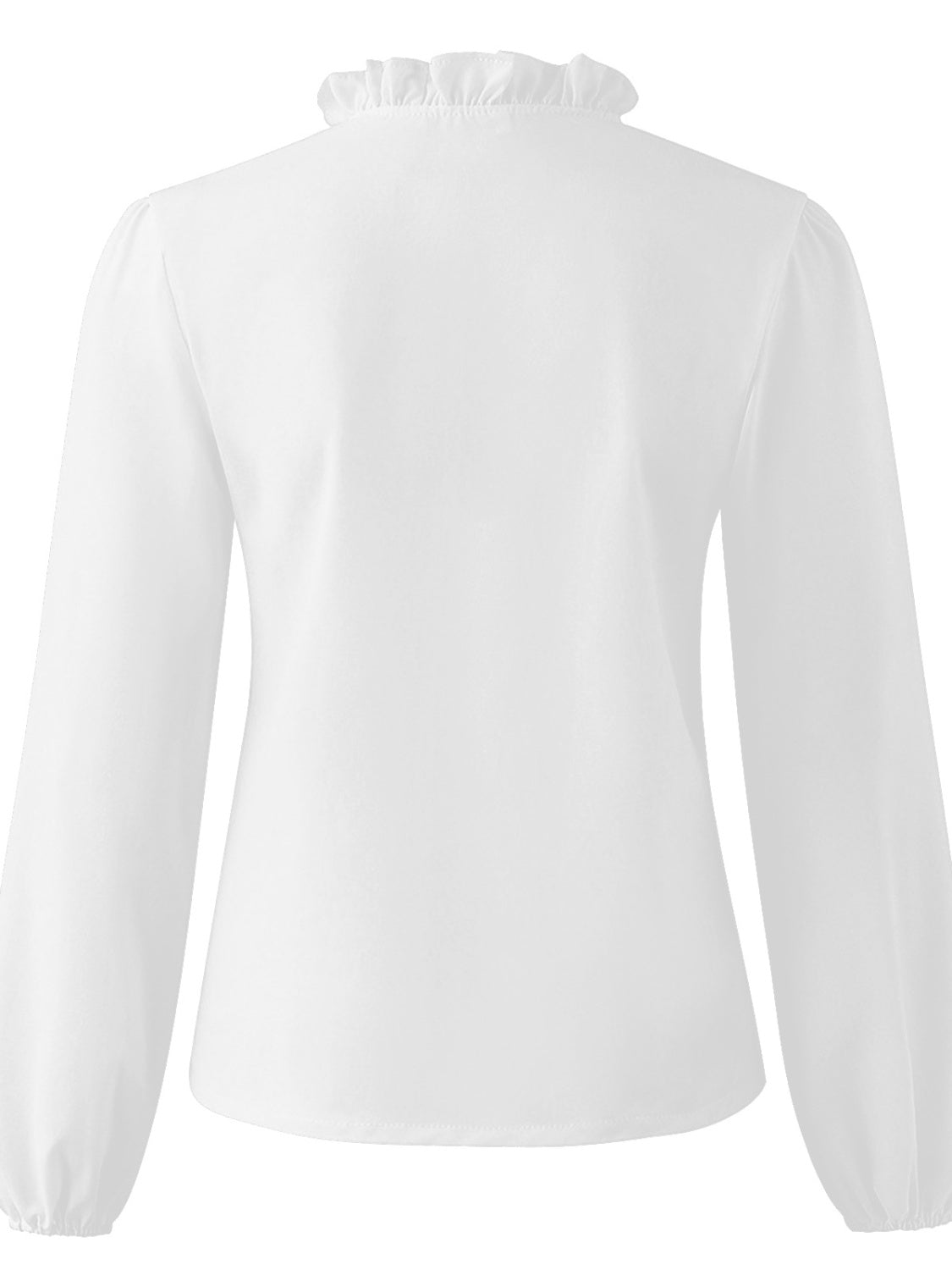 Women's ruffled V-neck blouse - detail