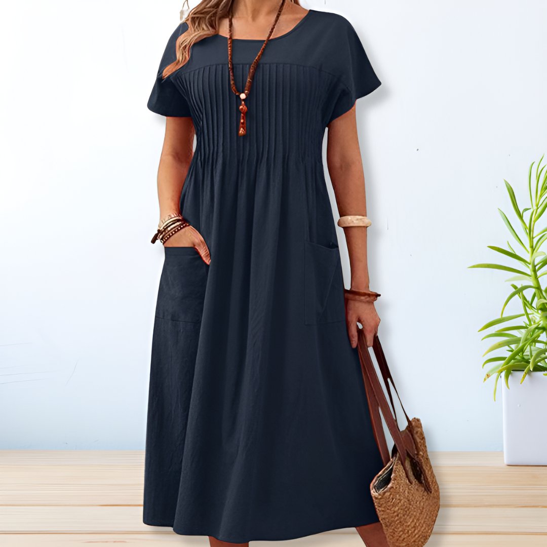Women's Dress - Relaxed Fit Day Dress in Green