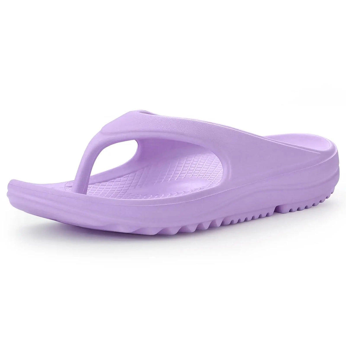 EVA flip flops with arch support footbed, deep heel cup and thick non-slip sole - lilac