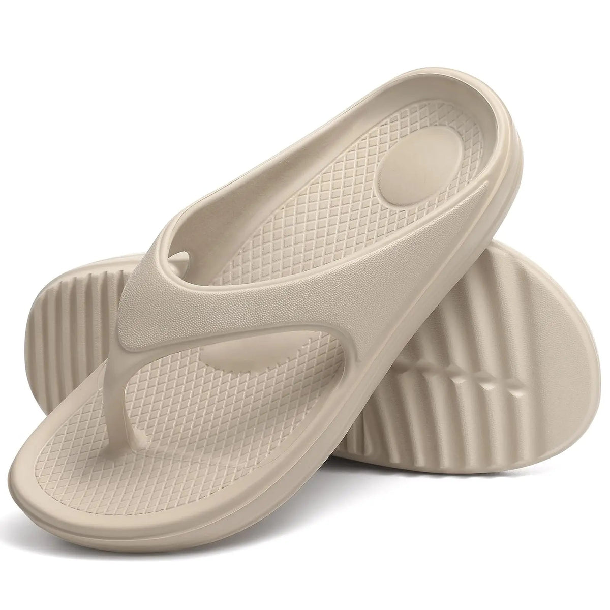EVA flip flops with arch support footbed, deep heel cup and thick non-slip sole - view 2