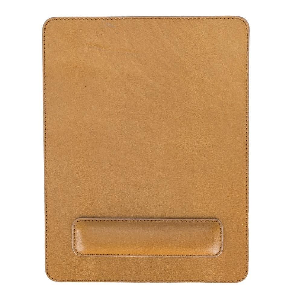 Leather Mouse Mat in Brass
