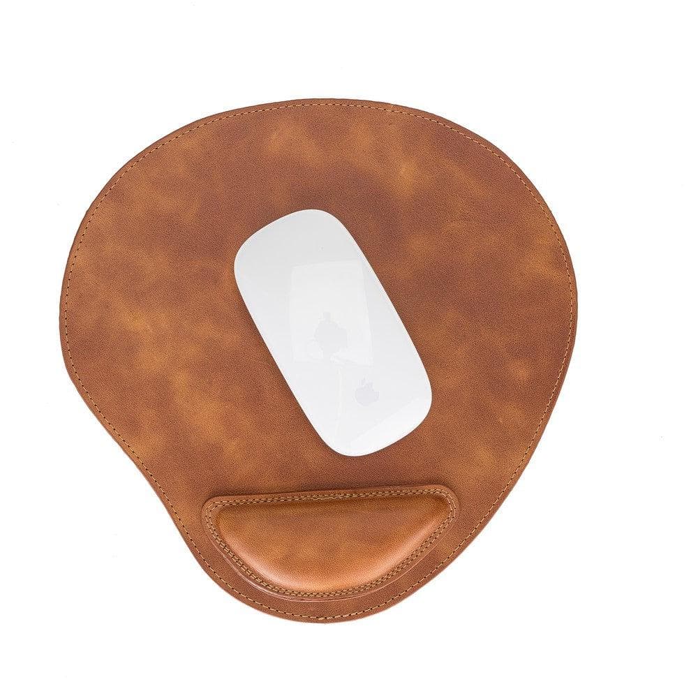 Leather Mouse Mat in Golden Tan