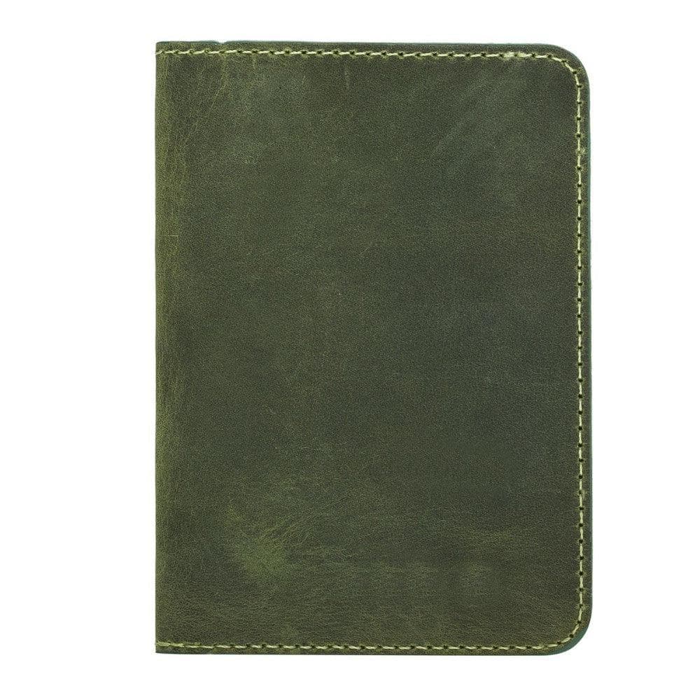 Leather Card Holder in Olive