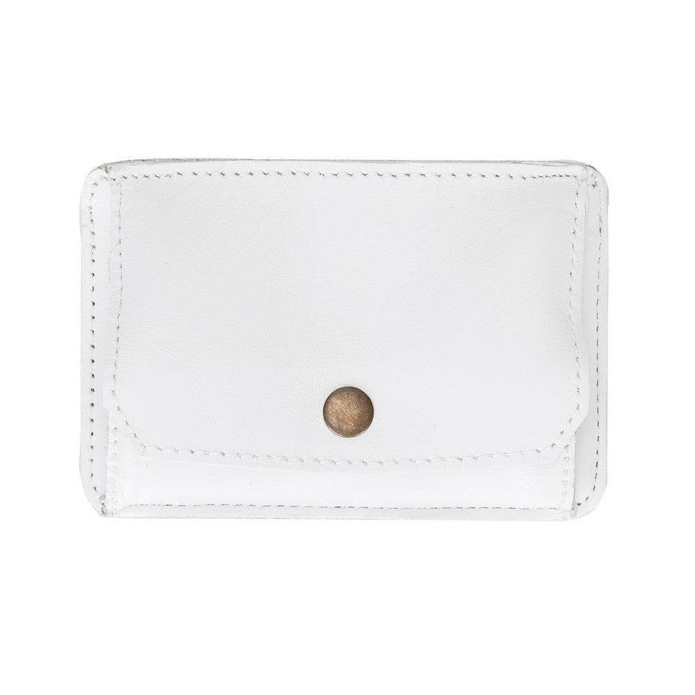 Leather Card Holder in White