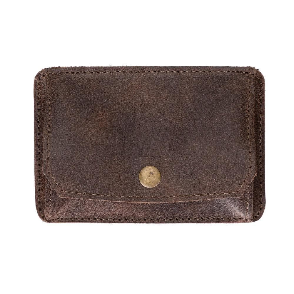 Leather Card Holder in Tan Brown