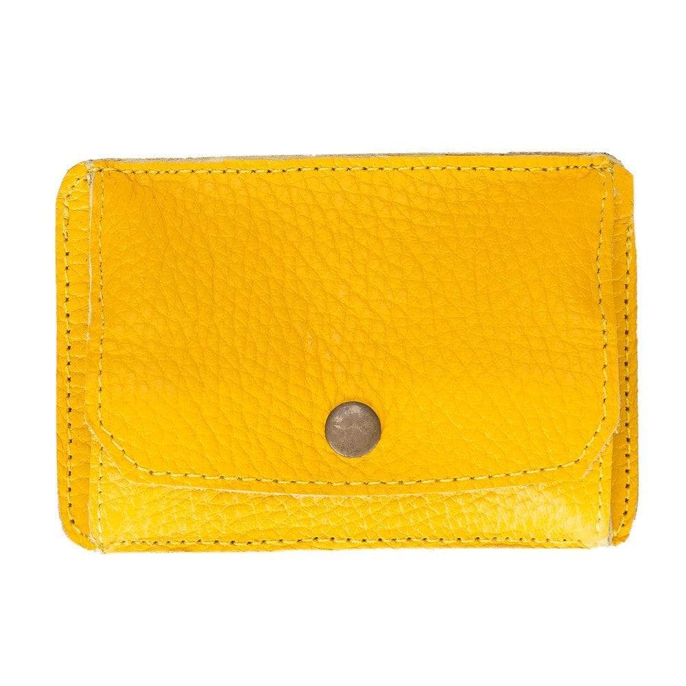 Leather Card Holder in Yellow