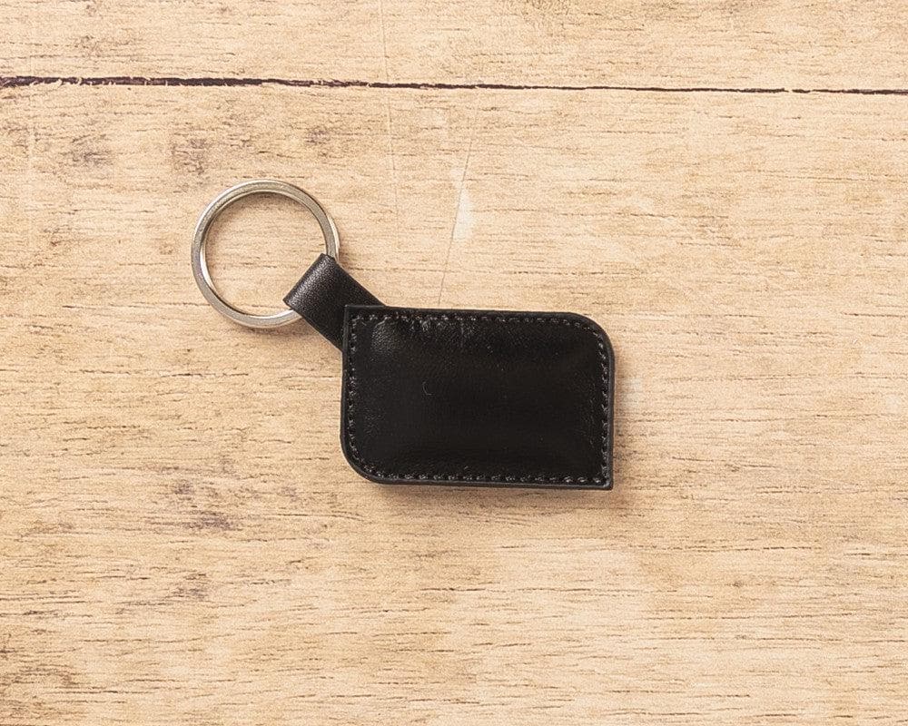 Leather Keyring in Black