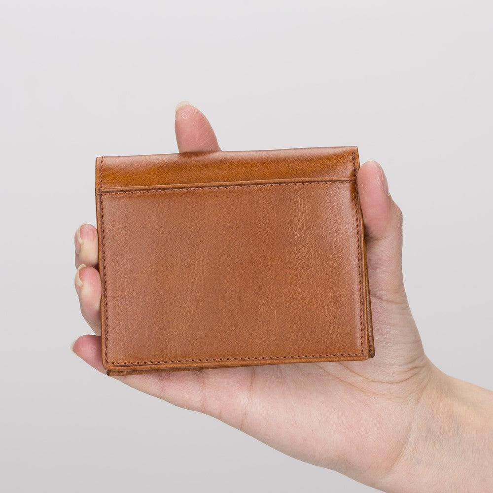Leather Card Holder in Sandy Tan