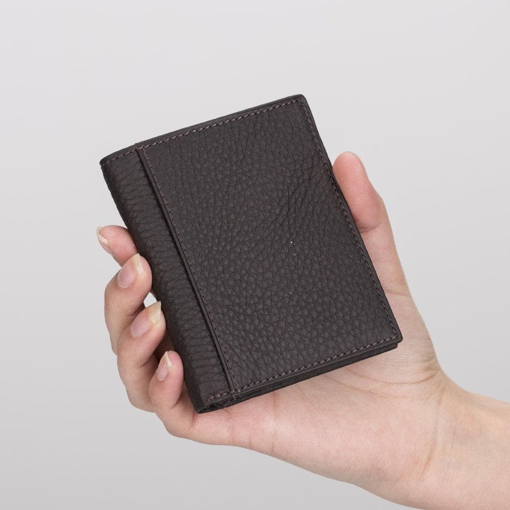 Leather Card Holder in Terra Brown