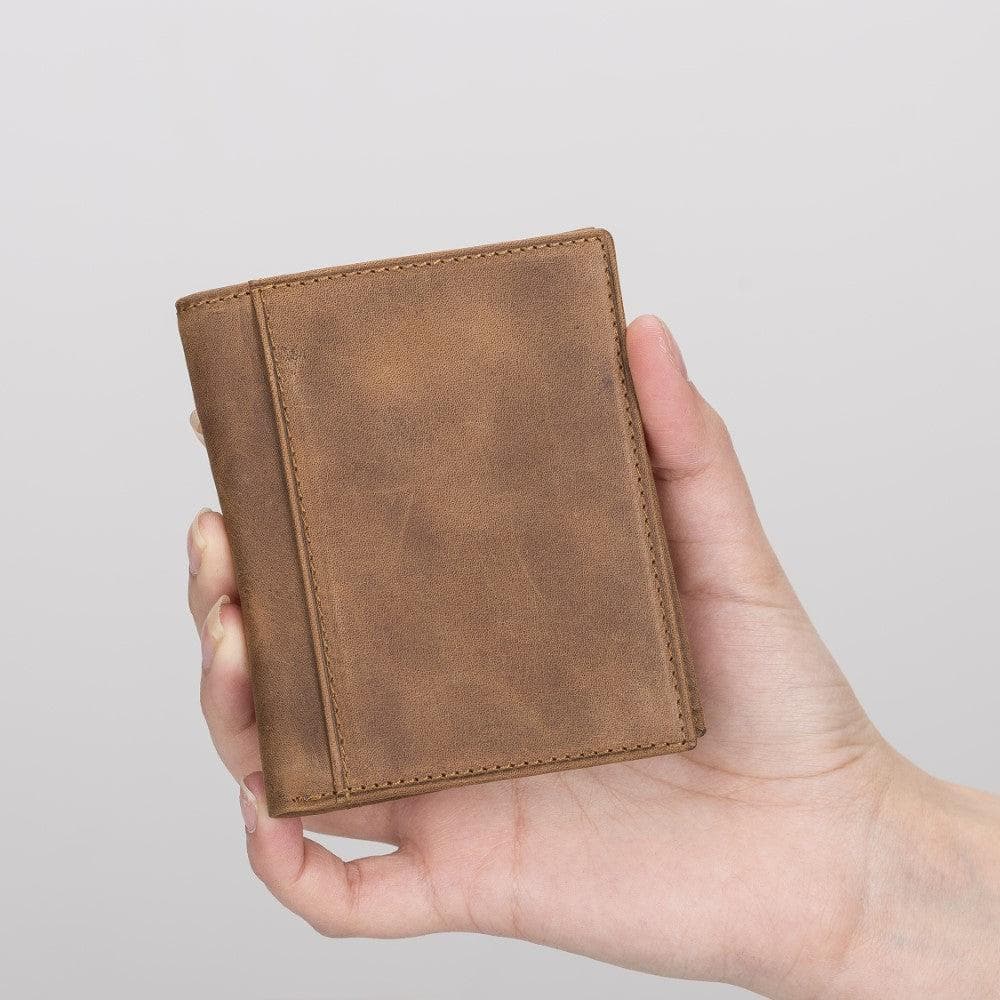 Leather Card Holder in Tan Brown