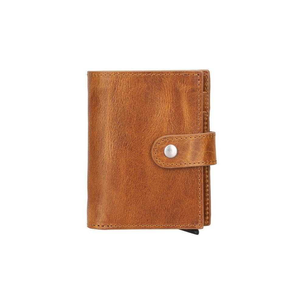 Leather Card Holder in Sandy Mocha